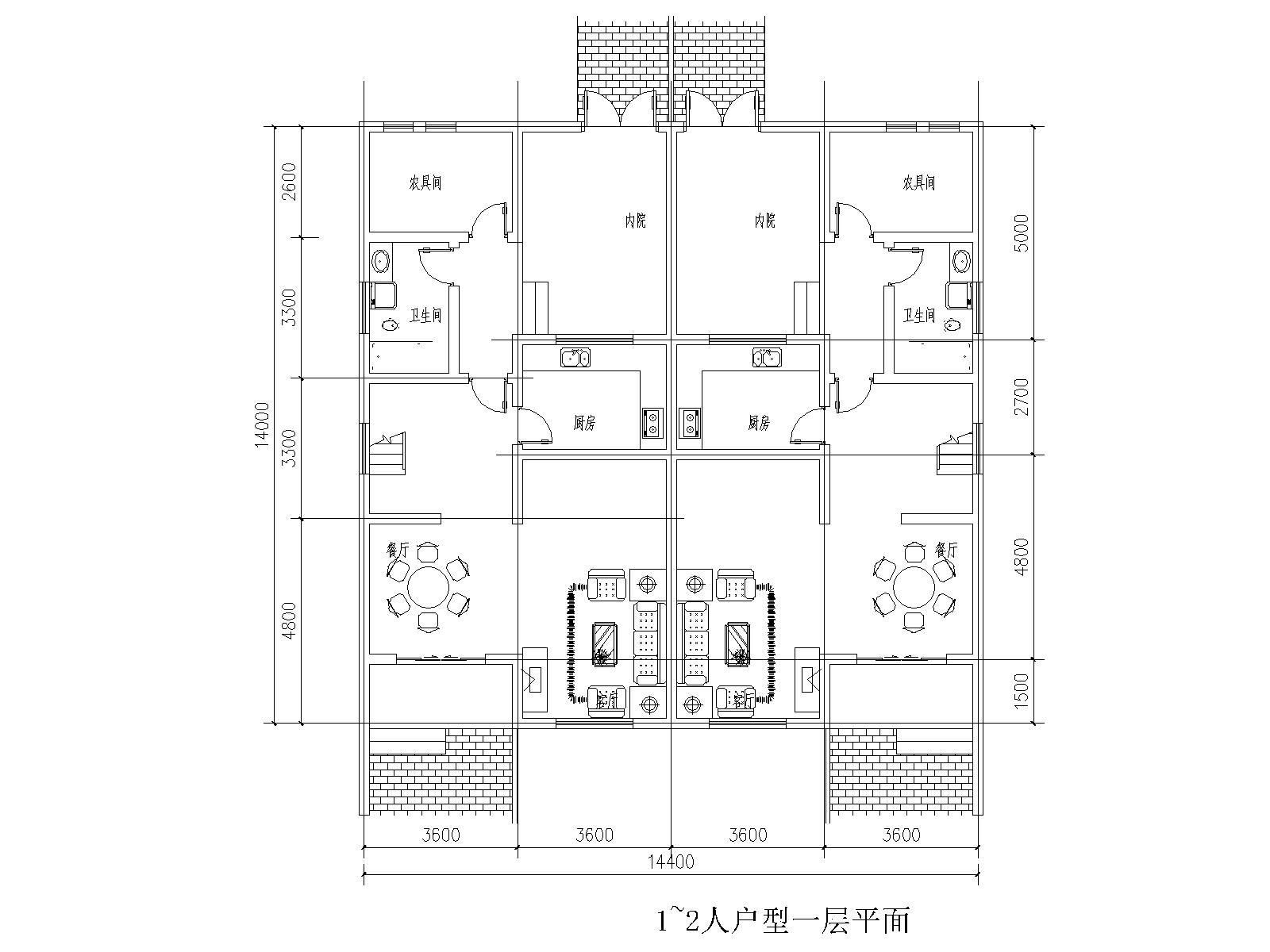 大圩镇新农村徽派别墅图纸 CADcad施工图下载【ID:151388118】