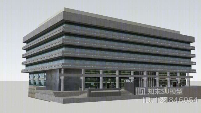 爱丁堡大学图书馆SU模型下载【ID:124846054】