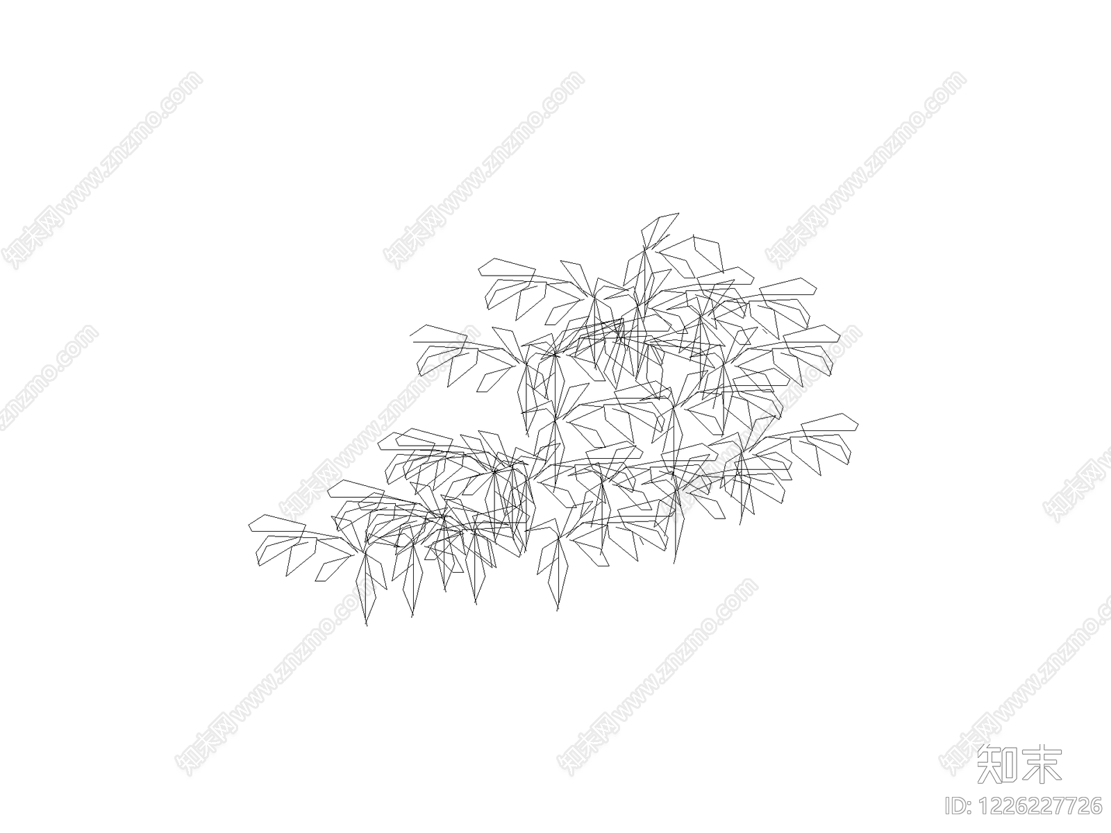 现代灌木种植CAD图纸