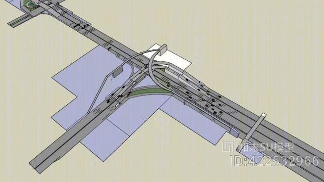 高速公路模型（仍在施工中）SU模型下载【ID:422532966】