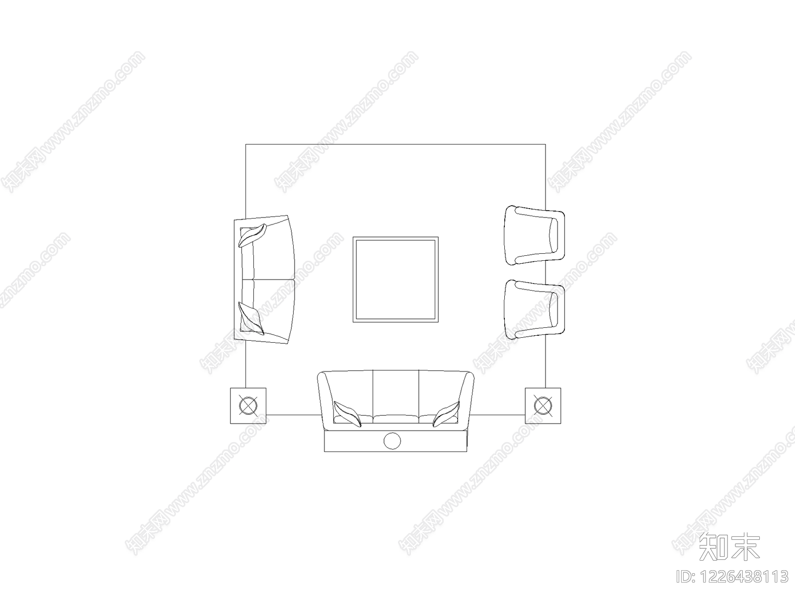 沙发CAD图纸