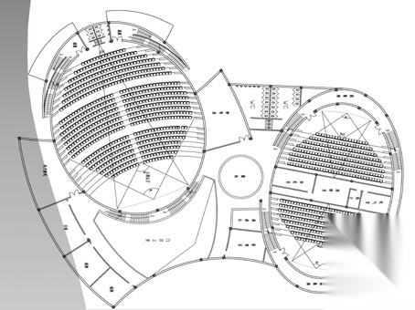 电影院建筑设计（含效果图和素模）cad施工图下载【ID:164866161】