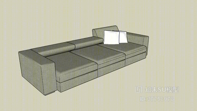 多人沙发SU模型下载【ID:37758078】