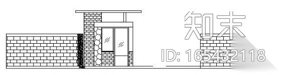 某小区门卫室建筑方案图cad施工图下载【ID:165432118】