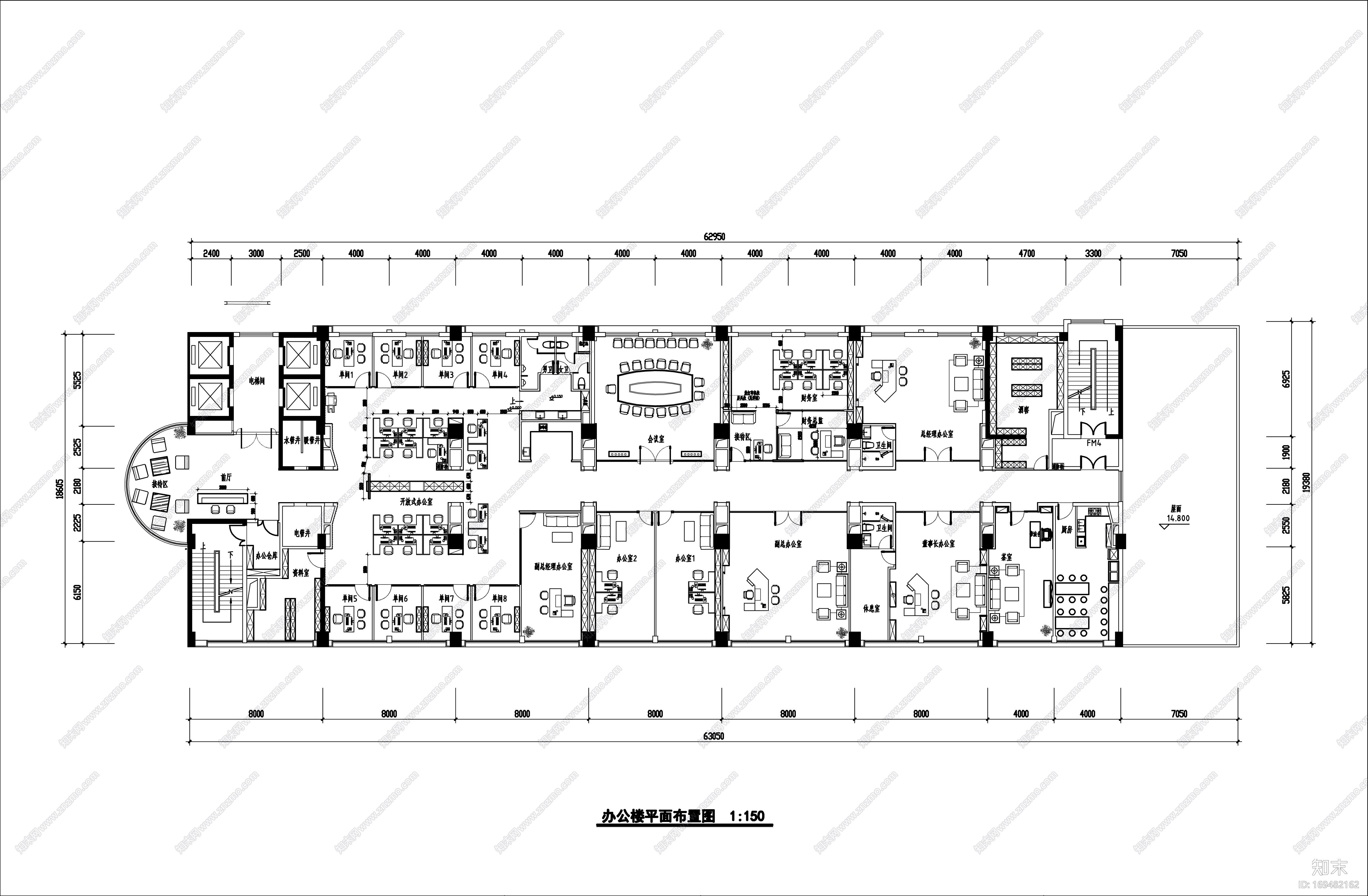 深圳帝凯-矿业公司办公楼装饰工程(现代风格)施工图cad施工图下载【ID:169482162】