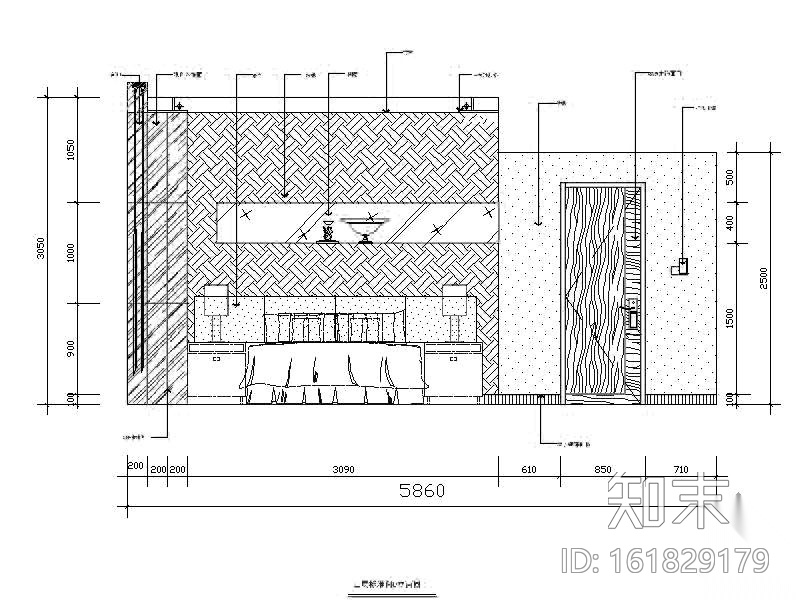 [盐城]某武装部办公室装修图cad施工图下载【ID:161829179】
