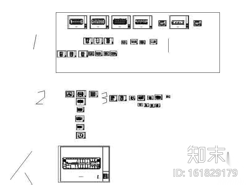 [盐城]某武装部办公室装修图cad施工图下载【ID:161829179】