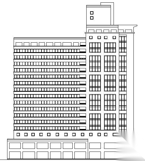 永康大厦办公楼cad施工图下载【ID:151400134】