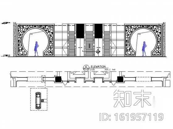 陝西豪華五星級酒店首層大堂裝修施工圖施工圖下載