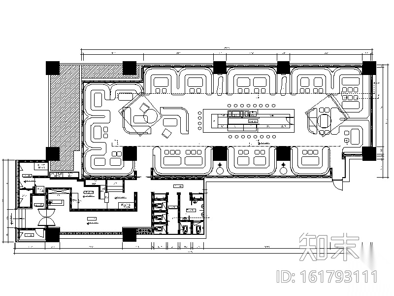 时尚主题酒吧室内装饰施工图（含效果图）cad施工图下载【ID:161793111】