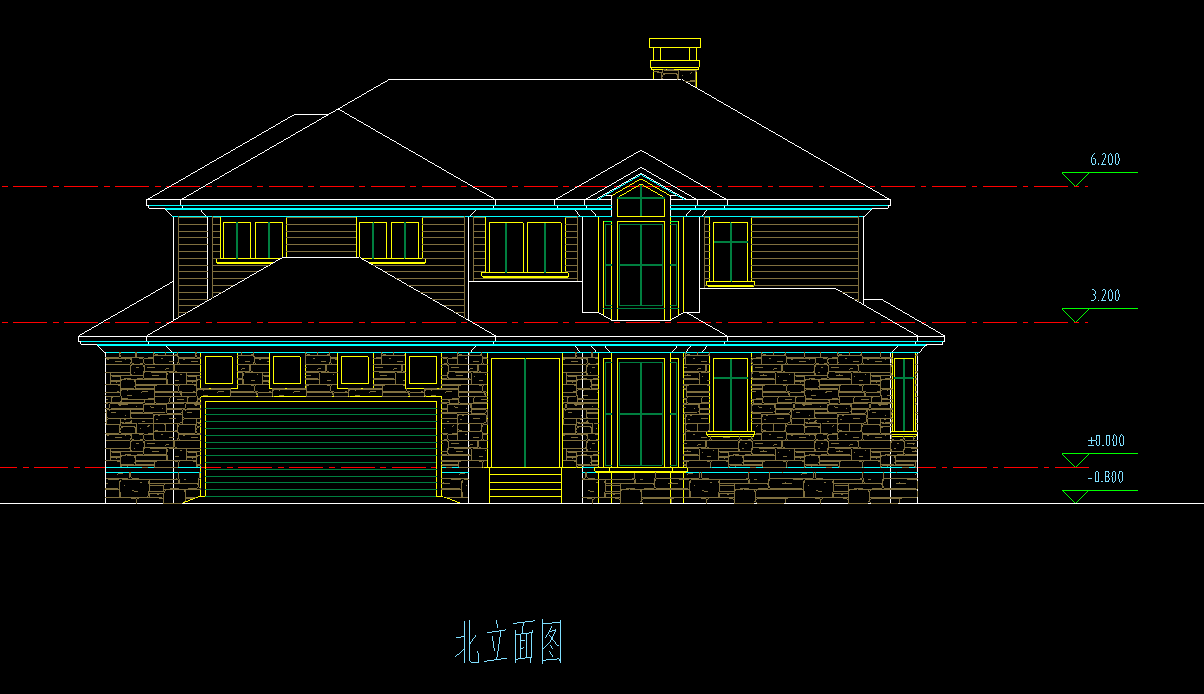 3层独栋别墅建筑方案设计（CAD）施工图下载【ID:149863147】