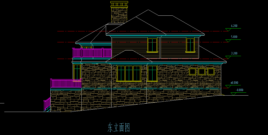 3层独栋别墅建筑方案设计（CAD）施工图下载【ID:149863147】