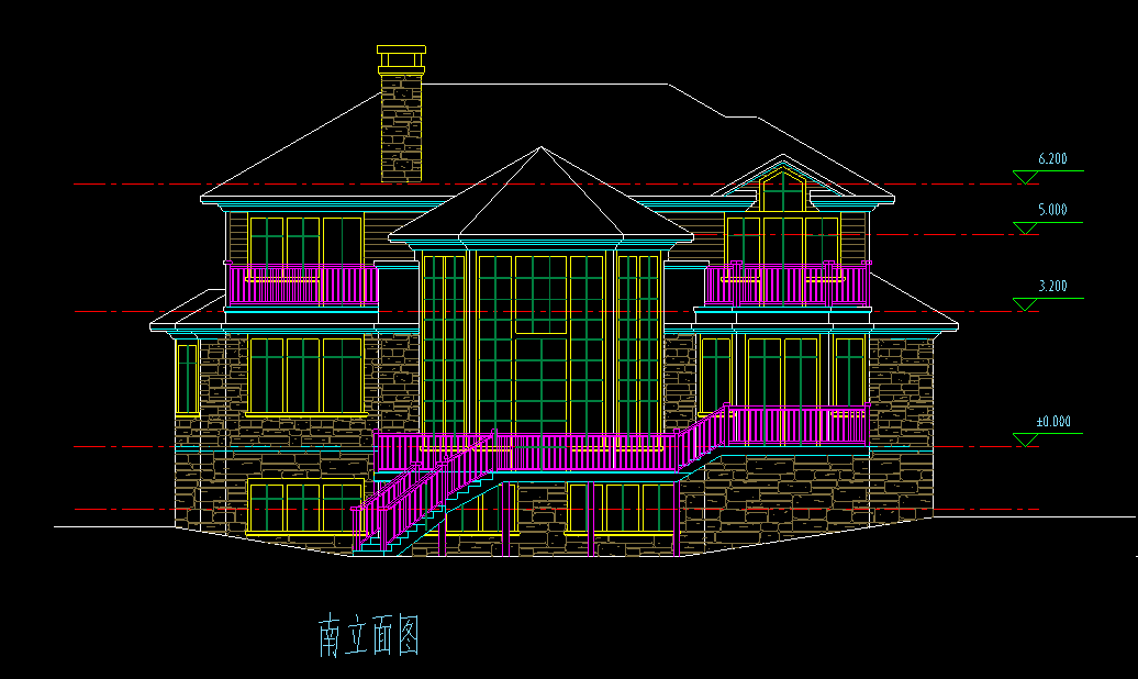 3层独栋别墅建筑方案设计（CAD）施工图下载【ID:149863147】