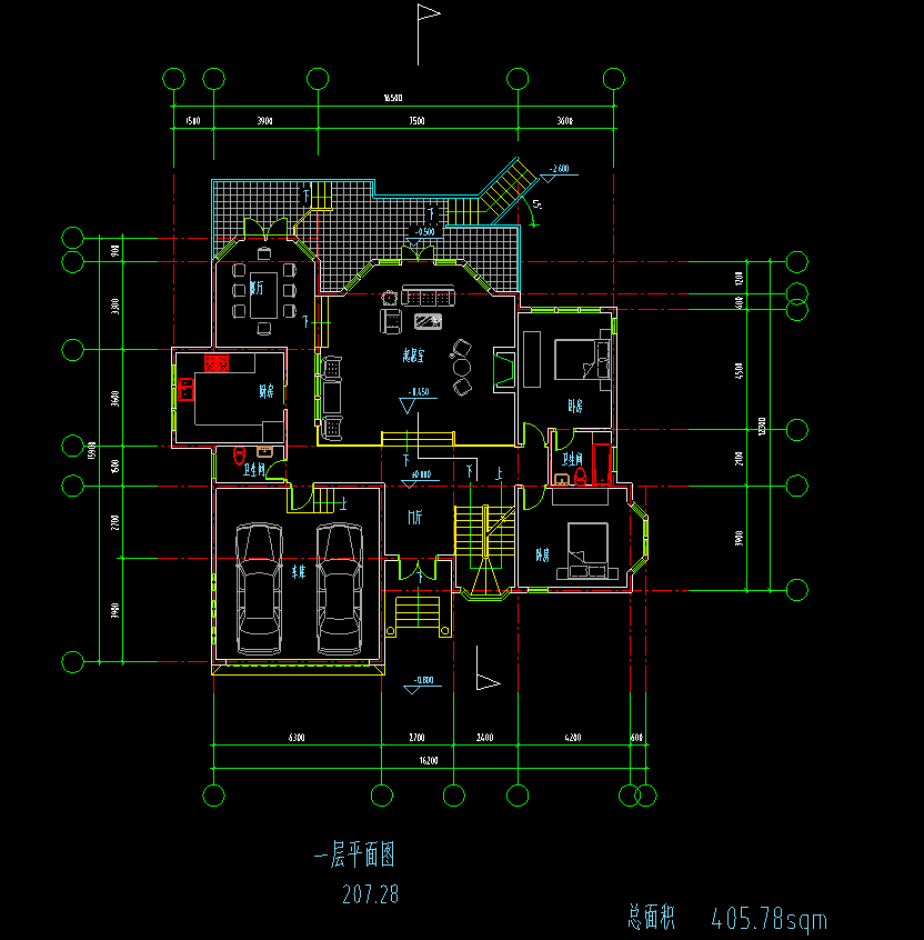 3层独栋别墅建筑方案设计（CAD）施工图下载【ID:149863147】