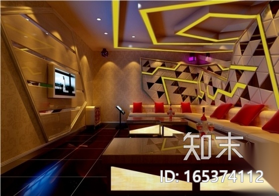 [厦门]高档精品KTV包厢室内装修图（含效果）cad施工图下载【ID:165374112】