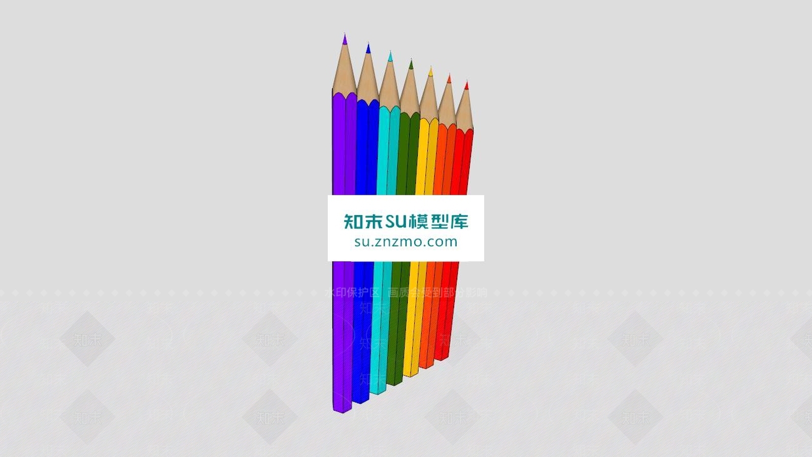 彩色铅笔文具SU模型下载【ID:173017148】