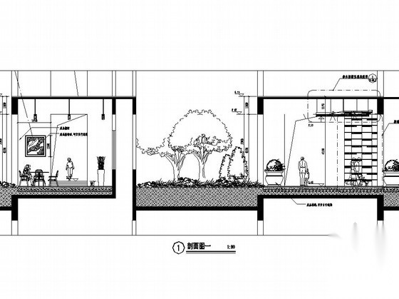 [佛山]县城居住区楼房架空层景观设计施工图cad施工图下载【ID:161013147】