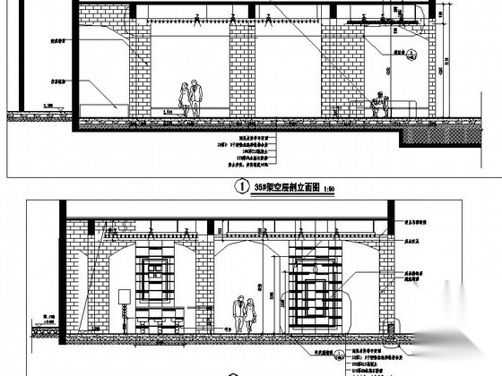 [佛山]县城居住区楼房架空层景观设计施工图cad施工图下载【ID:161013147】