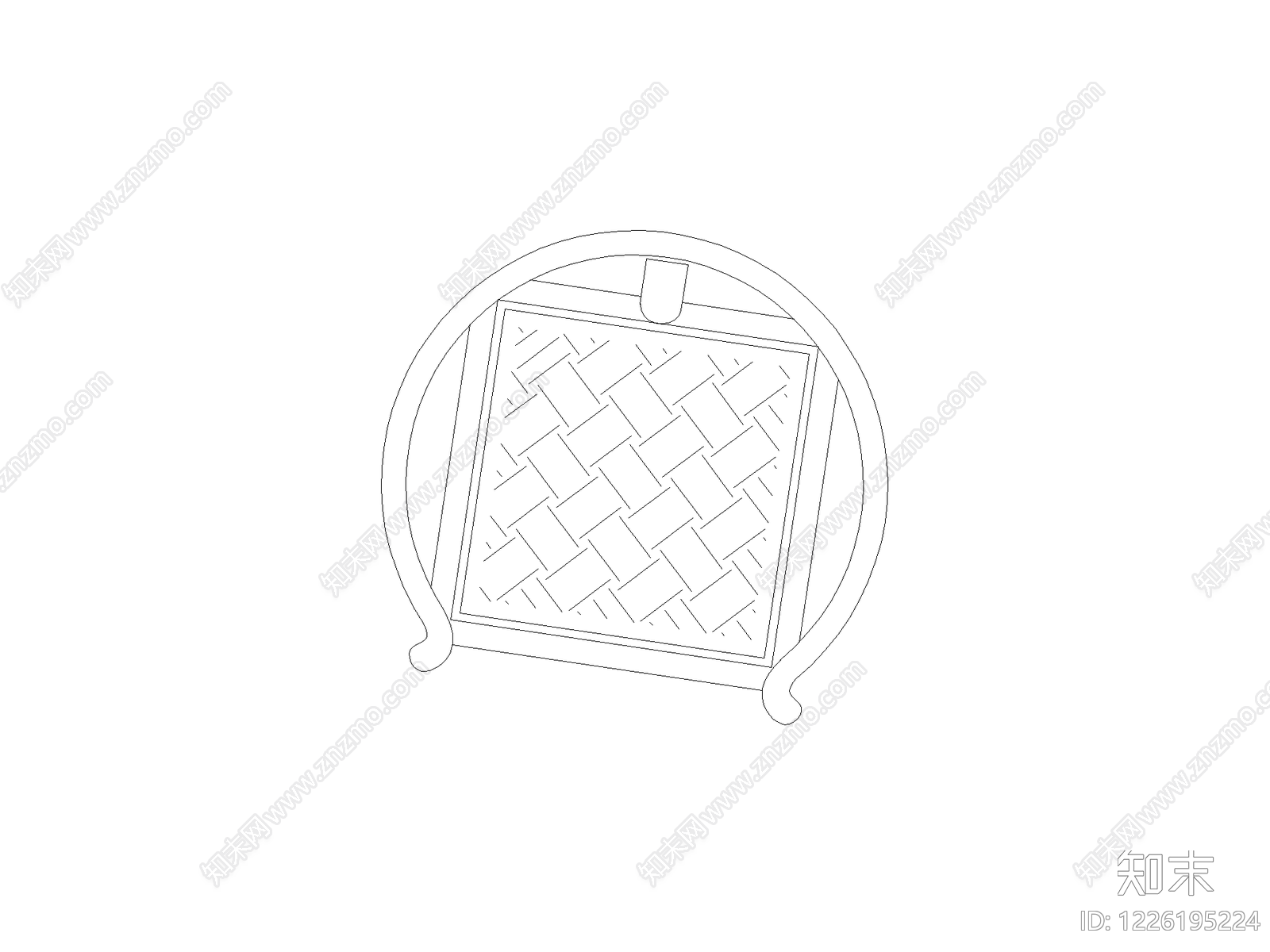 中式椅子CAD图纸