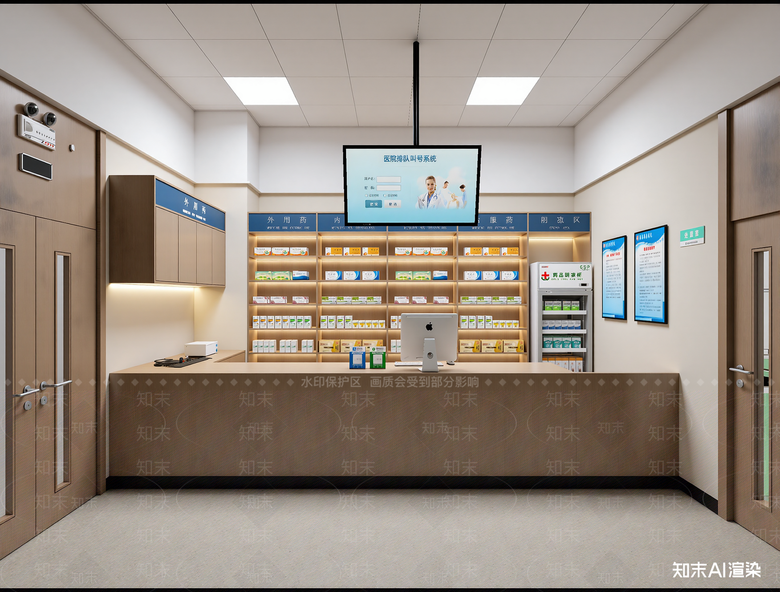 现代药店3D模型下载【ID:1214261965】