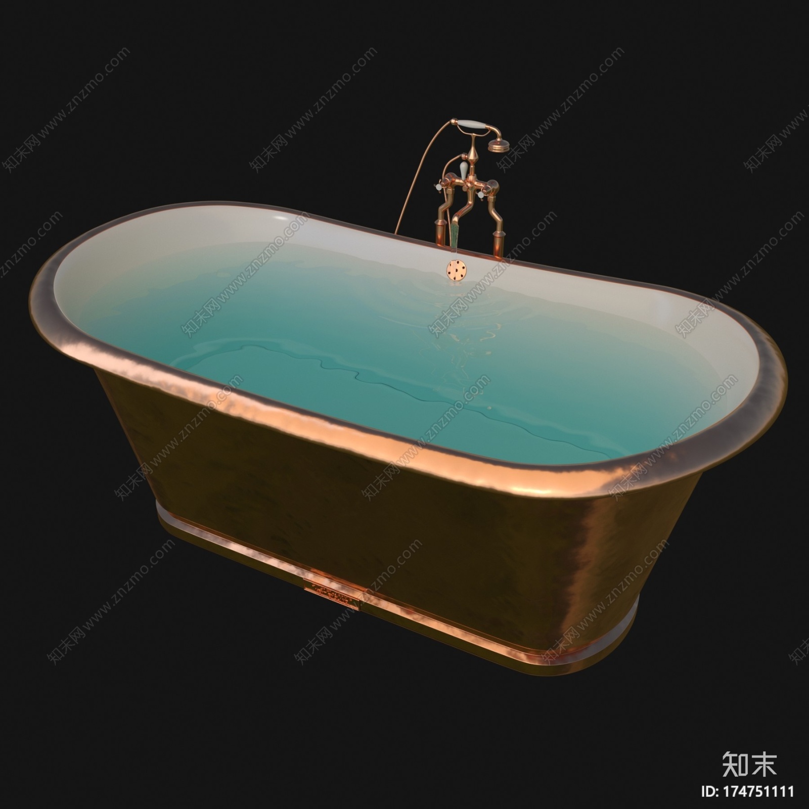 抽水浴缸和黑麦浴缸CG模型下载【ID:174751111】