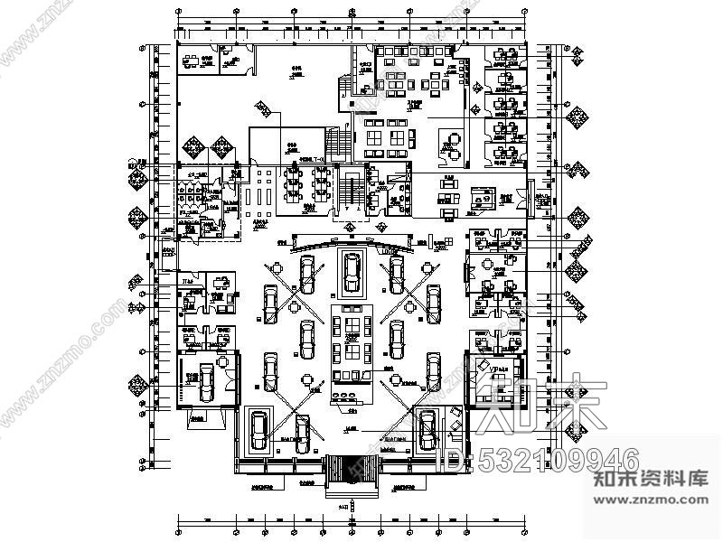 施工图山东某大型汽车贸易有限公司室内展示装修图施工图下载【ID:532109946】