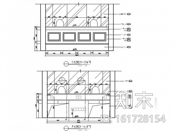 [阜阳]奢华欧式风格二层售楼处室内装修图（含效果）cad施工图下载【ID:161728154】