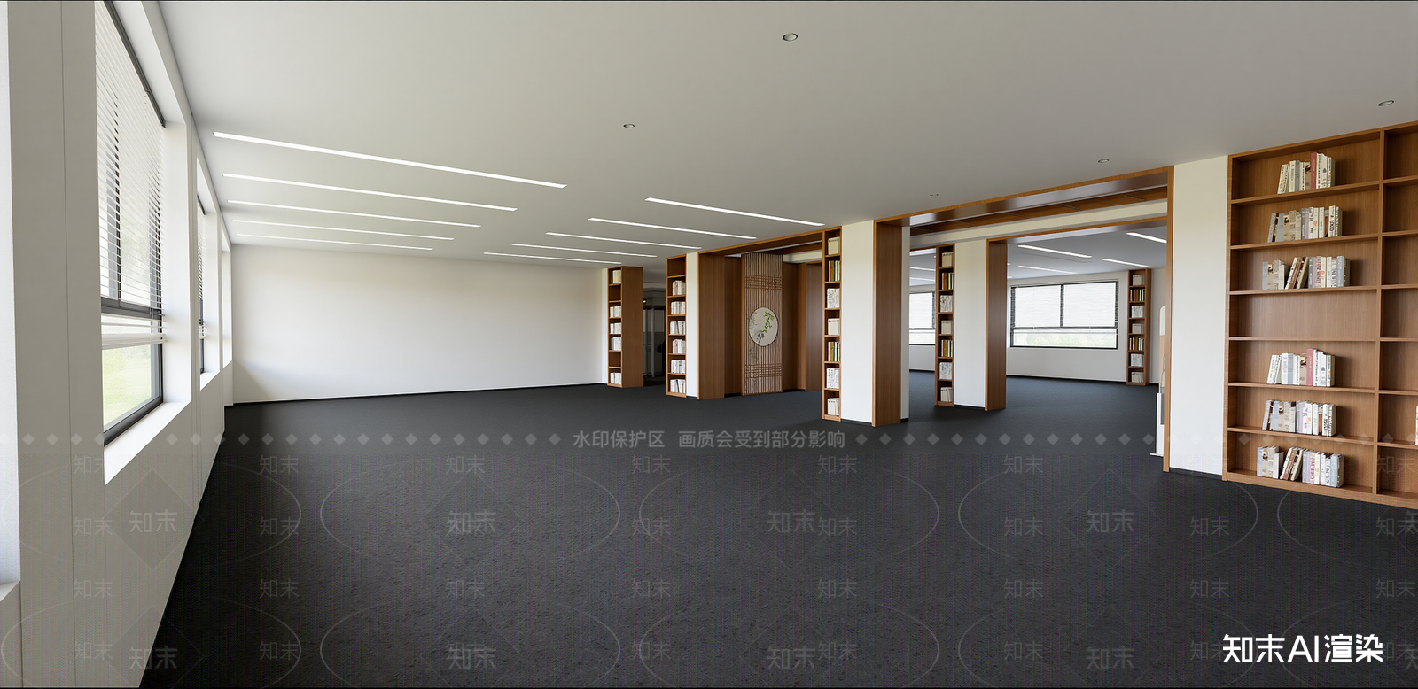 新中式阅览室SU模型下载【ID:1215203514】
