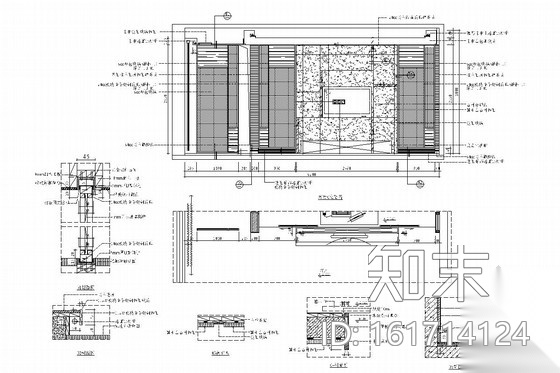 [福州]地区标志性大型豪宅区现代风格两居室装修图（含实...cad施工图下载【ID:161714124】