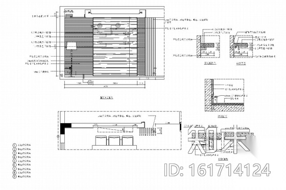 [福州]地区标志性大型豪宅区现代风格两居室装修图（含实...cad施工图下载【ID:161714124】