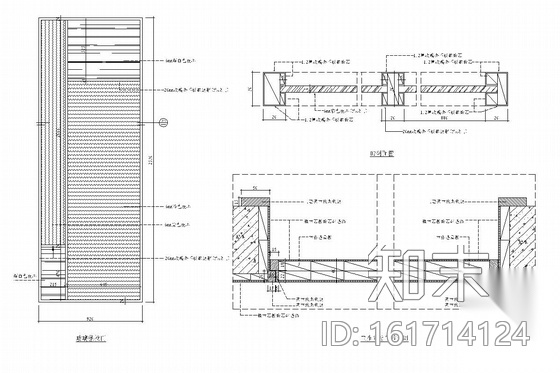 [福州]地区标志性大型豪宅区现代风格两居室装修图（含实...cad施工图下载【ID:161714124】