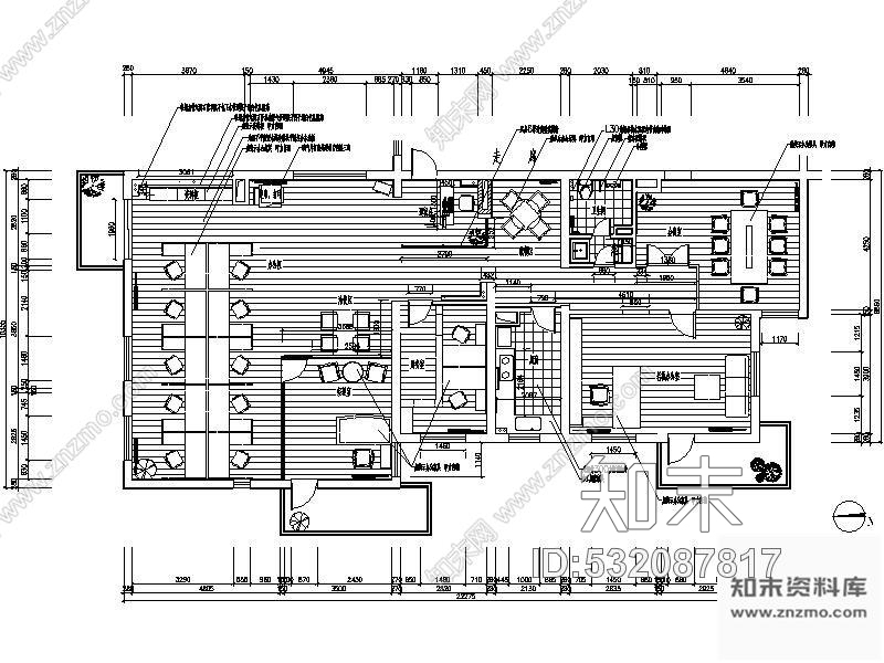 施工图某中型办公室装修图施工图下载【ID:532087817】