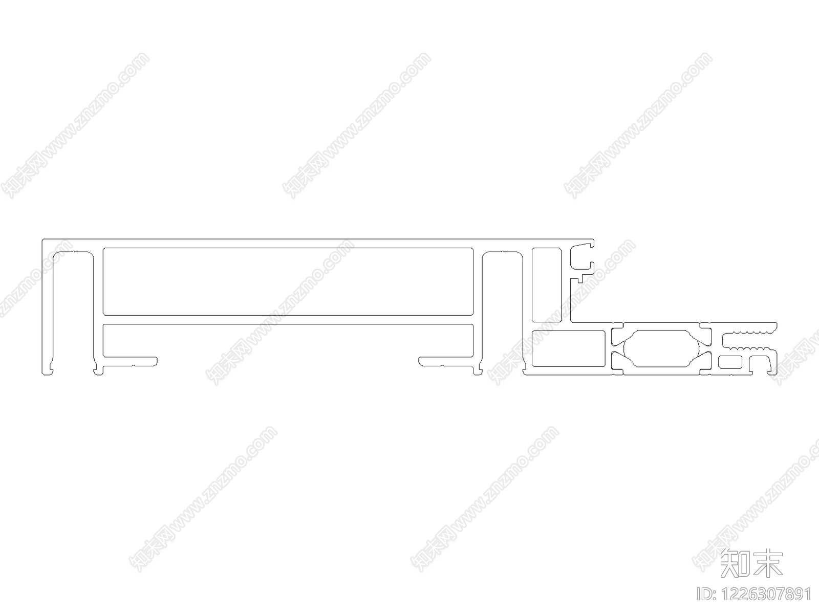 装饰线条cad施工图下载【ID:1226307891】