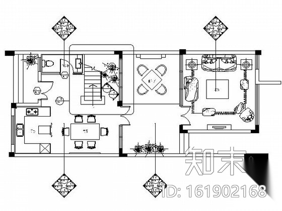 [海南]现代泰式风格三层别墅施工图cad施工图下载【ID:161902168】