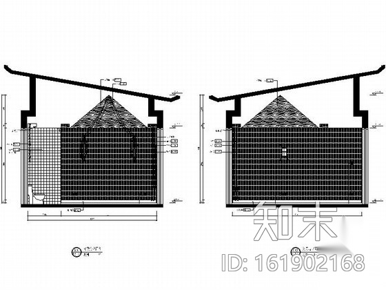 [海南]现代泰式风格三层别墅施工图cad施工图下载【ID:161902168】