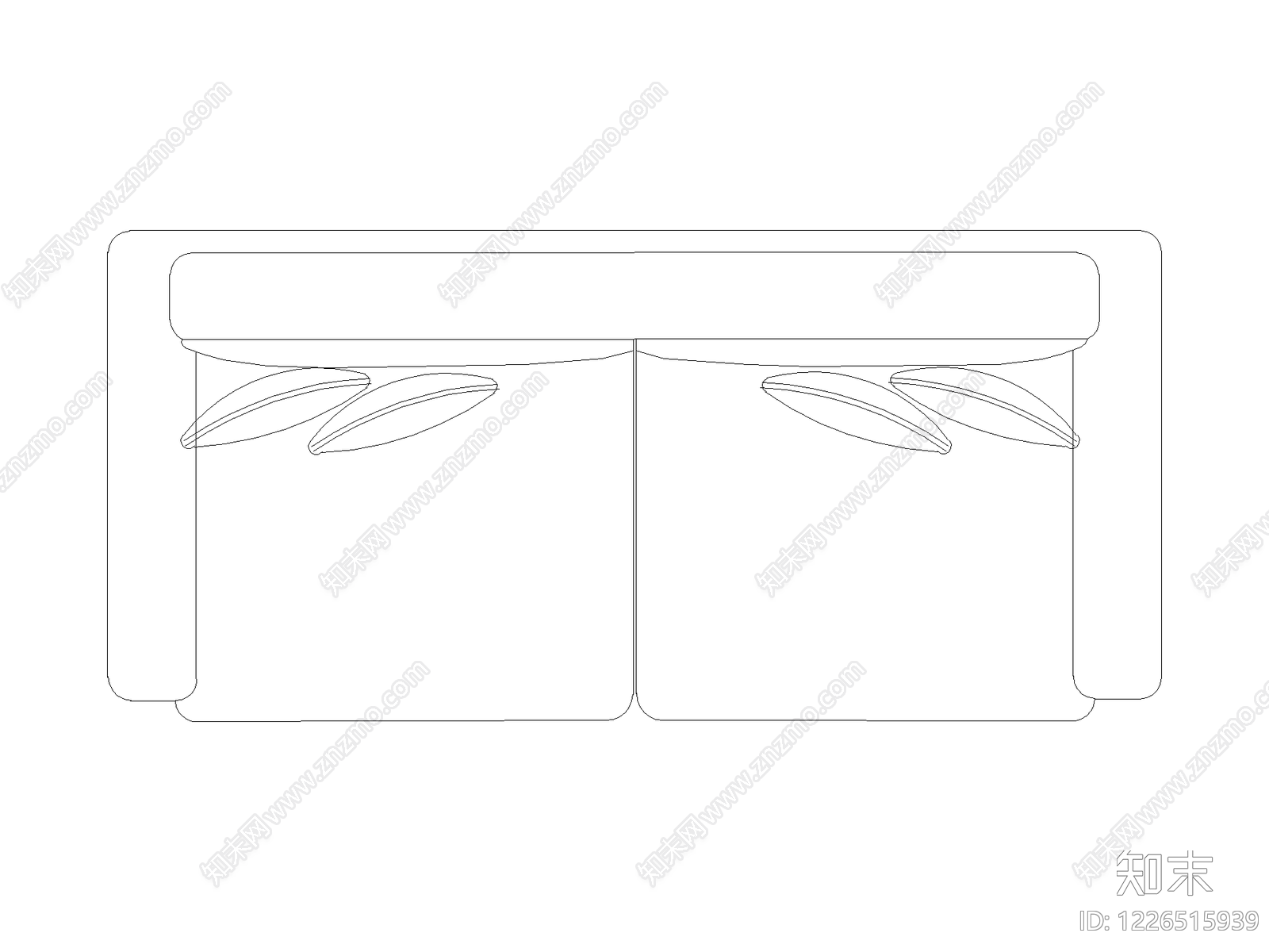 沙发cad施工图下载【ID:1226515939】