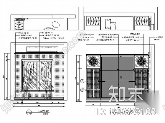 [温州]低调奢华欧式风格四居室样板间装修图（含效果）cad施工图下载【ID:180829103】