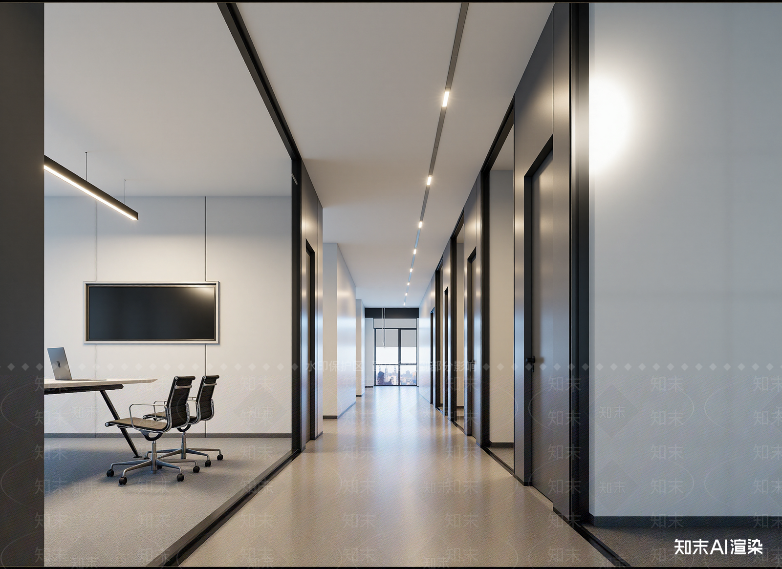 现代走廊3D模型下载【ID:1214657313】