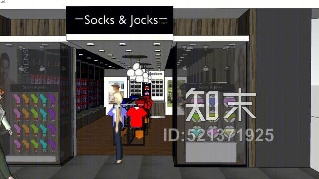 袜子和JOCKS…袜子和内衣零售商SU模型下载【ID:521371925】