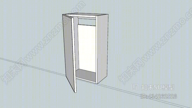 带法式夹板衣架的基本车库橱柜SU模型下载【ID:434262528】