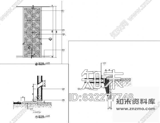 图块/节点门详图1cad施工图下载【ID:832277748】