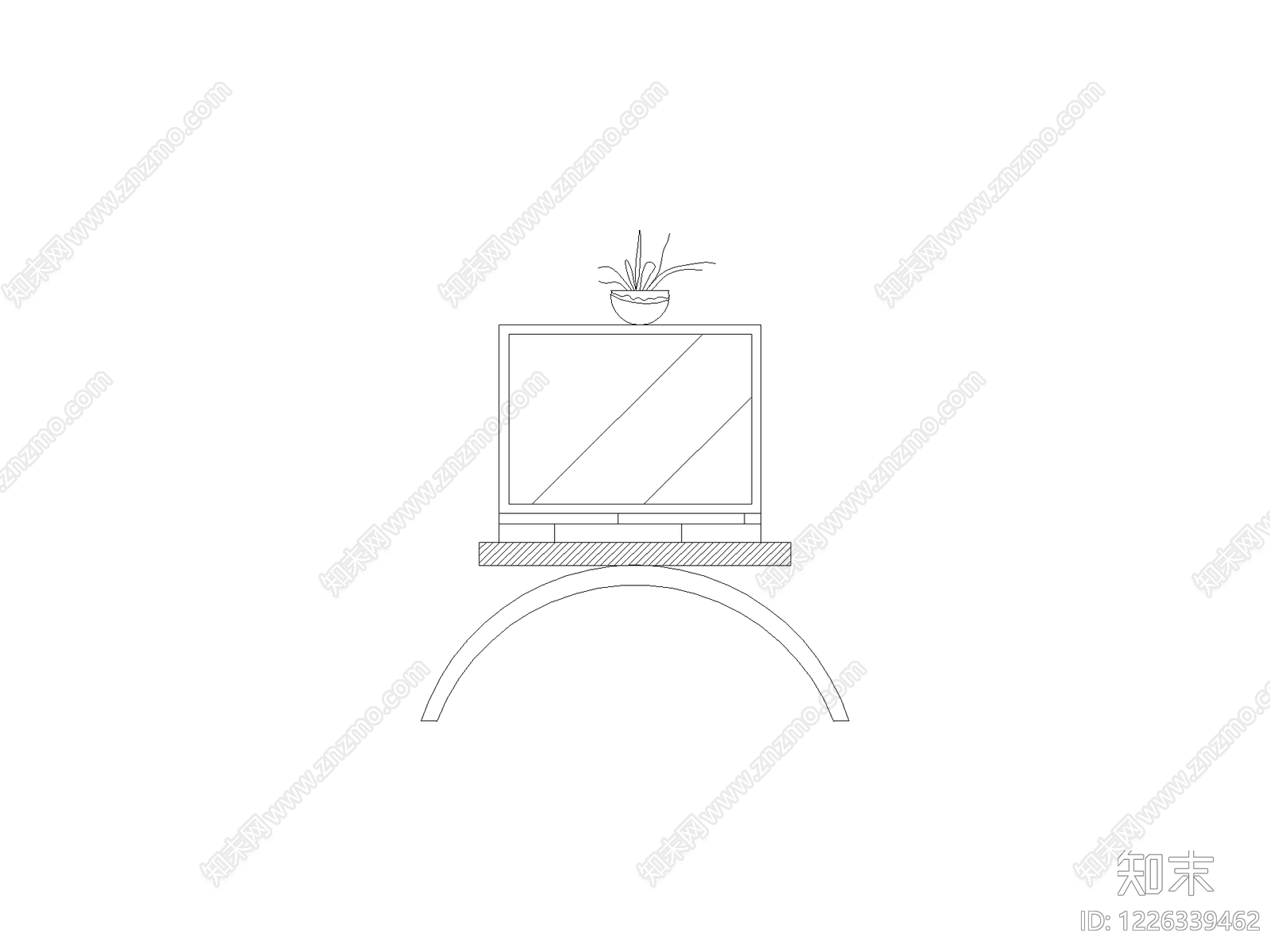 现代桌子CAD图纸