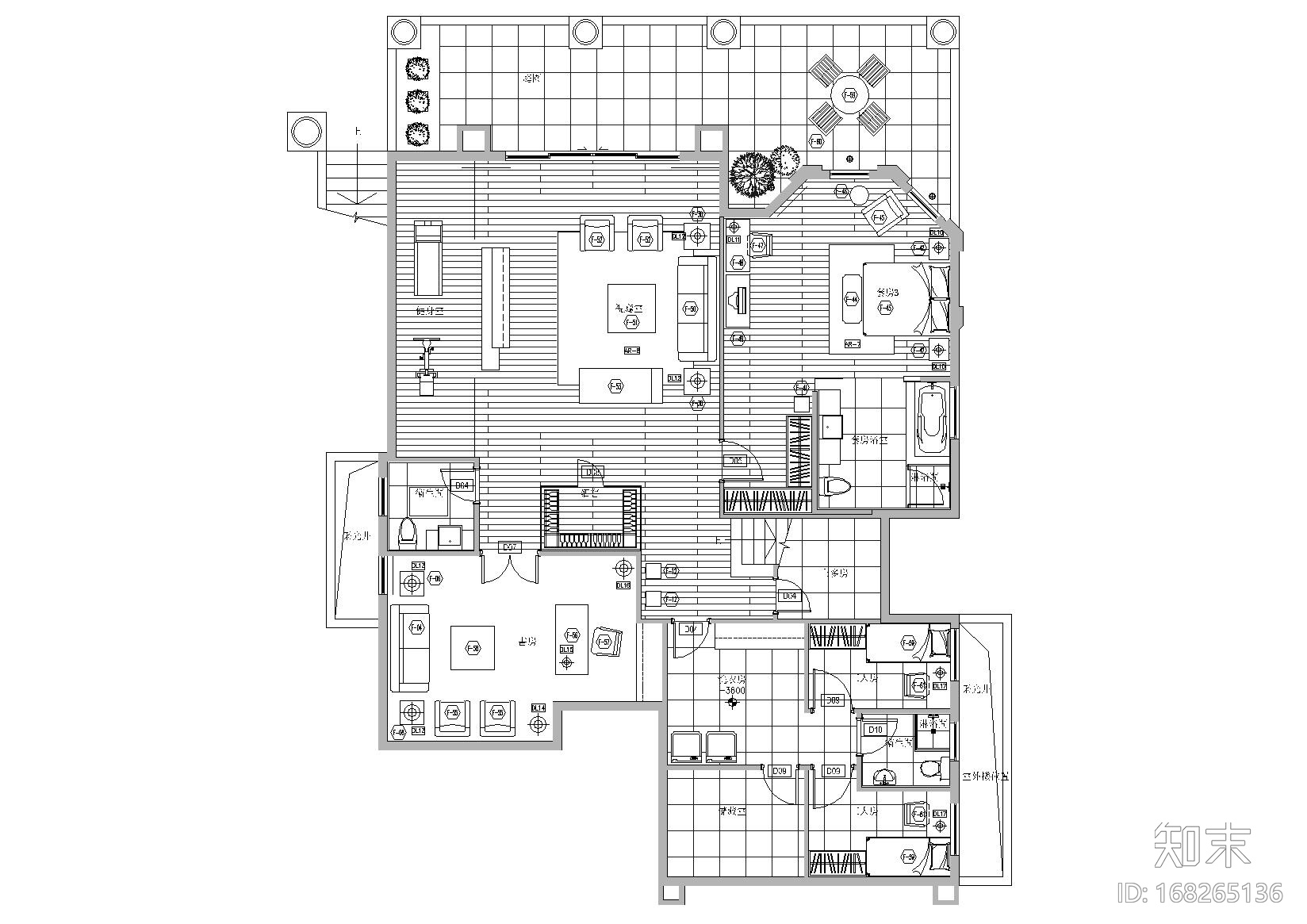 [广东]中山凯茵新城09区D户型別墅项目图纸施工图下载【ID:168265136】