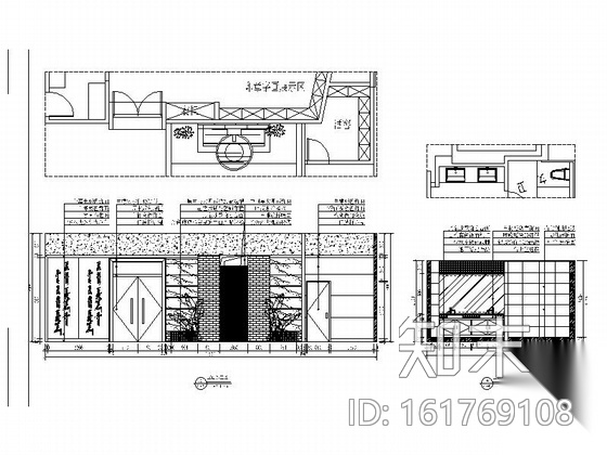 [浙江]中式休闲餐厅装饰施工图（含效果图）cad施工图下载【ID:161769108】