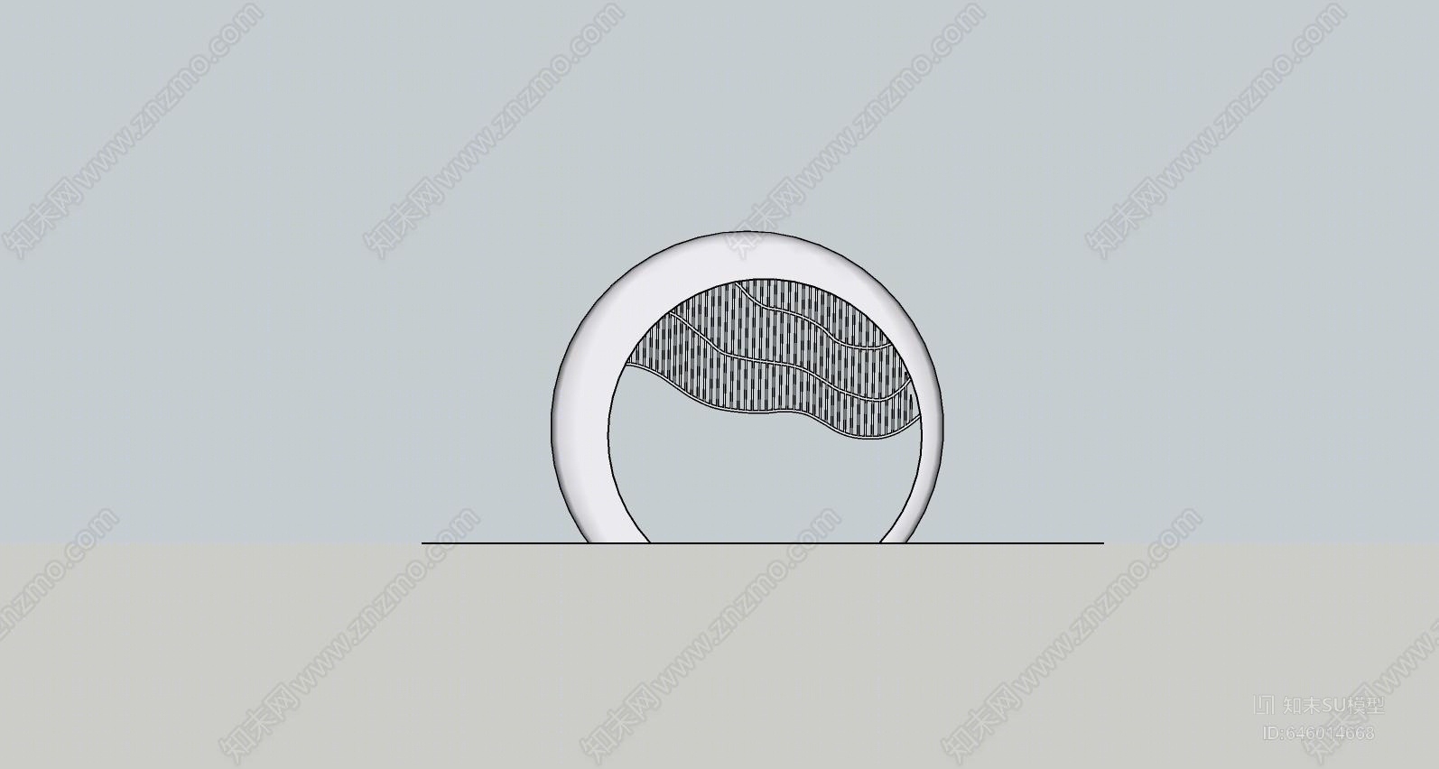 现代景观小品SU模型下载【ID:646014668】