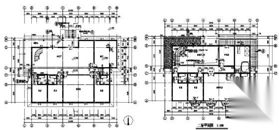某小岛度假区二层别墅建筑方案图cad施工图下载【ID:149922171】