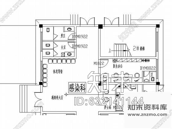 施工图医院感染大厅室内装修图cad施工图下载【ID:632141144】