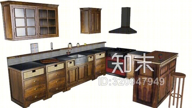 现代沙发SU模型草图
