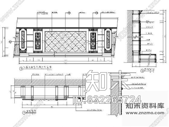 图块/节点大餐厅装饰立面详图Ⅲcad施工图下载【ID:832265724】