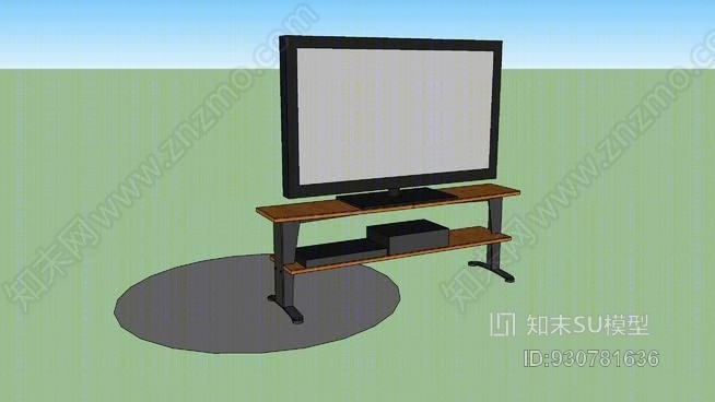 大屏幕电视台SU模型下载【ID:930781636】